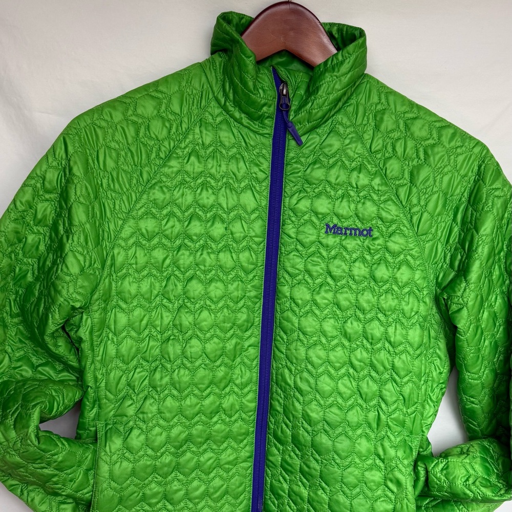 Marmot Green and Purple Quilted Jacket